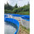 智耀镀锌板帆布鱼池圆形养殖池大型高密度养鱼池户外加厚大容量蓄水池 500克加厚帆布蓝色 9x1.5m