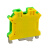 德力西黄绿双色接地端子板UK-2.5/3/5/6/10/16JD菲尼克斯型接线排 UK-6JD 6平方