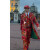 靠森（Kaooseen）李美越同款西装东北大花征服世界修身西装炸街喜庆西装外套男风衣 红色单件10天内发货 S100斤