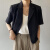 TJRA小西装外套夏天短装女小个子短袖薄款西服外搭时尚2024韩版垂感短 天蓝色 2XL