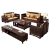 歆木一品新中式乌金木实木沙发组合现代简约客厅轻奢简约布艺古典全套家具 转角沙发
