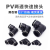 气动黑色塑料 L型直角弯头两通等径快插快速气管接头PV-04 6 8 10 黑色精品PV08