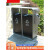户外不锈钢分类垃圾桶公园景区大号金属环卫果皮箱市政室外垃圾箱 KS3384双分类桶黑灰色