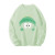 皮尔卡丹浅绿色卫衣女款2024新款设计感多巴胺穿搭小个子圆领长袖上衣 浅绿色加绒加厚 S