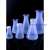 塑料三角烧瓶PP锥形瓶广口塑料摇瓶50 100 250ml带盖实验室瓶子工业品 广口无盖500ml