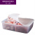冰箱保鲜盒水果蔬菜收纳盒四分隔分装盒冷冻盒冻肉盒子备菜盒 矮款1个装