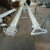 铝合金三脚架立杆机电力独角扒杆人字抱杆三角架分体水泥杆起杆器 白色(管式独角抱杆)