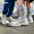 亚瑟士（asics）ASICS跑步鞋男鞋舒适缓震运动鞋耐磨网面透气跑鞋 GEL-EXALT 2 白色/蓝灰色/银色 39