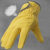伏加瑞氩弧焊电焊手套全羊皮焊接手套柔软透气耐磨隔热防烫柔软羊皮手套 黄色羊皮手套（带衬里） 5双