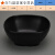 花乐集黑色小碗日式圆形火锅酱料碗西餐厅米饭小碗磨砂酒店餐具汤碗 86430(直径11cm*高4.9cm)