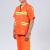环卫工人衣服工作服长袖套装春秋公路养护园林服装反光条短袖夏 橘色短袖涤棉（套装） 18596A