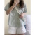 艾格学院风纯棉衬衫女夏季女装新款小个子学生短袖上衣设计感小众衬衣 白色 S