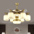 普蒂凯斯新中式吊灯客厅灯中国风全铜实木餐厅卧室灯高端大气别墅复式楼灯 【千里江山】10+1头直径96cm