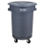 定制白云大号圆形垃圾桶带盖带轮超大容量塑料储水桶餐饮厨房户外 超宝圆形垃圾桶120L . 带底座