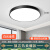 KEDOETY圆形浴室阳台智能吸顶灯创意吧台床头吊灯主卧室大灯 黑圆40厘米-24瓦 单色白光(无遥控器/无分段控制，