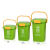 垃圾分类垃圾桶厨房手提桶圆桶10L带盖带提手大号厨余餐厨绿 10L圆形手提桶绿色带漏网