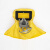 防尘防毒头罩 喷漆打磨装修耐酸碱防油防飞溅头套 防毒全面罩 黄色头罩配2091圆形滤棉 L