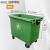 环卫垃圾桶660L商用大号1100升带盖垃圾箱工业室外环卫市政专用桶 660L加厚绿色/灰色 一年