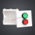 86型暗装按钮开关控制盒紧急停止启动风机电梯远程控制面板按钮盒 两位自复钮(不带灯) 绿色带灯，红色不带灯含底盒