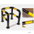 金能电力安全工器具专家环抱式防撞柱口型黑色喷漆黄色加反光条高度850直径150450*450单个立柱