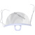 千井口罩适用于专用厨师透明微笑厨房定制食堂塑料餐饮餐厅防雾口水飞 白色防雾试用1个(可循环使用)