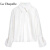 拉夏贝尔（La Chapelle）春秋装2024新款宫廷风白衬衫女设计感法式别致上衣春秋装衬衣春秋 白色 S