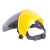 劳保佳 防护面罩 头戴式黄顶PC面屏 轻便式防冲击 电焊气焊防护 劳保电焊面罩 透明色 