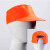 环卫工人帽子公路养护物业保洁工作帽遮脸防晒大帽檐遮阳帽环卫帽 橘色：普通款