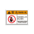 机械设备标识 安全警告标示车床警示贴 KT板 40x100cm 当心压手 1H00212 未经授权人员禁止操作(PVC) 40x100cm