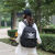 季三叶草三叶草双肩包20男女学生书包韩版休闲个性翻盖背包防水运动电脑包 黑色