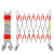军澜 可移动不锈钢伸缩围栏安全隔离护栏小区停车场电力伸缩围栏 万向轮款高1.2*2.5米