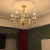 TLXT屉柜水晶灯美式乡村复古珍珠卧室客厅复式楼餐厅法式蜡烛轻奢吊灯 6头 直径65