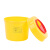 斯威诺 X-3595 圆形利器盒 医院诊所黄色锐器盒小垃圾桶 圆形6.5L