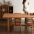 长桌子条形北欧樱桃木家用大板餐桌椅组合实木长条椅日式白蜡原木书桌工作台 樱桃木140*70*75