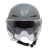 新国标3C认证夏季电动车安全头盔男女电瓶摩托车半盔双镜款可调节 亚灰 均码