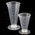 动力瓦特 三角量杯带刻度 塑料量杯 透明杯容量杯 50ml 