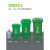 四色垃圾分类垃圾桶商用大号带盖小区户外大容量脚踏学校环卫箱 120L特厚脚踏桶(蓝/可回收物)