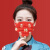 泓工达龙年口罩新年2024新款一次性三层儿童红色喜庆春节过年口罩女 瑞龙呈祥50只 均码