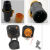 3芯LED显示屏公母防水电源航空插座D型YF替代NEUTRIK用欧姆插头 橙黑色公座防水
