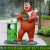 玻璃钢卡通动物垃圾桶景区户外分类果皮箱大号摆件雕塑幼儿园装饰 荧光绿 熊大垃圾桶