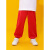 朴佑男童裤子夏季薄款女童白色运动裤儿童舞蹈表演裤小学生毕业照长裤 红色 100cm