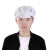 米囹适用帽无尘帽防尘帽子蓝色白色小工帽车间工作帽披肩厨师帽劳保 圆帽蓝色