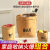 日式创意可水洗加厚环保牛皮纸袋耐水洗食品袋花盆厨房冰箱收纳袋 牛皮色L号（3个装）
