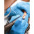 友利格一次性橡胶丁腈手套检查保特蓝U2500加厚耐用耐酸碱实验室 蓝色丁腈U2500保特 4.6g/只 S