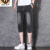 AEXP阿玛EA7XP尼旗下夏季薄款牛仔短裤韩版修身小脚裤潮流休闲七分裤 黑色 28