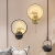 新中式全铜壁灯简约客厅电视墙灯创意艺术中国风楼梯卧室床头壁灯 金色左鹿