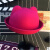 曼纳格帽子绅士帽子时尚猫耳朵珍珠毛呢帽子米奇毛呢礼帽圆英伦 马术帽-黑色 52cm  适合2-4岁