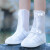 博沃尼克防雨鞋套防水靴套男女加厚便携防滑耐磨白色适用40-41码