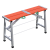 慕戈 多功能铝合金装修马凳 折叠升降脚手架便携刮腻子 家用平台梯子 喷涂橘色铝合金踏面150*30