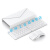 多彩MF10折叠键盘鼠标套装ipad平板专用无线蓝牙便携键盘带激光笔 MF10折叠键鼠套装白色